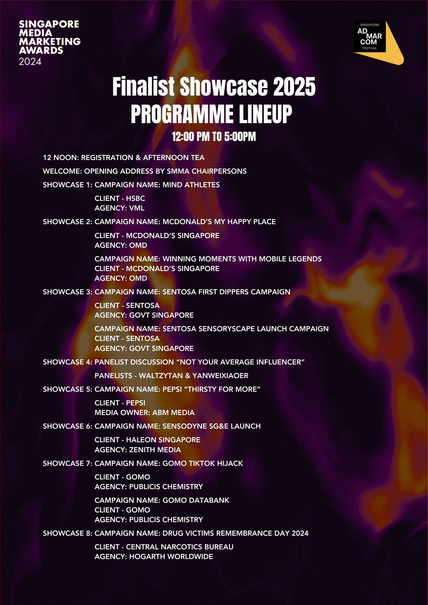 Finalist Showcase Programe